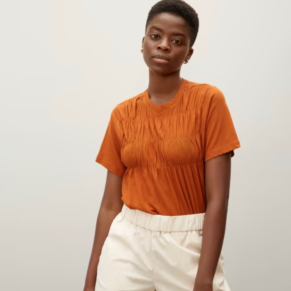 Everlane Smocked Top